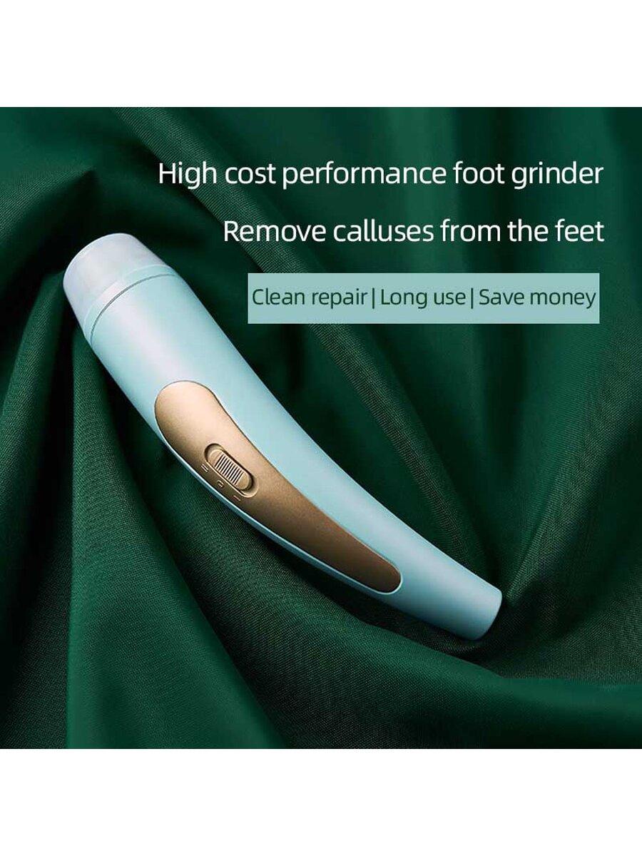 1pc Rechargeable Electric Foot File Pedicure Tool For Grinding Callus, Dead Skin & Nail, C-092, Green, Ideal For Home Use And Foot Care