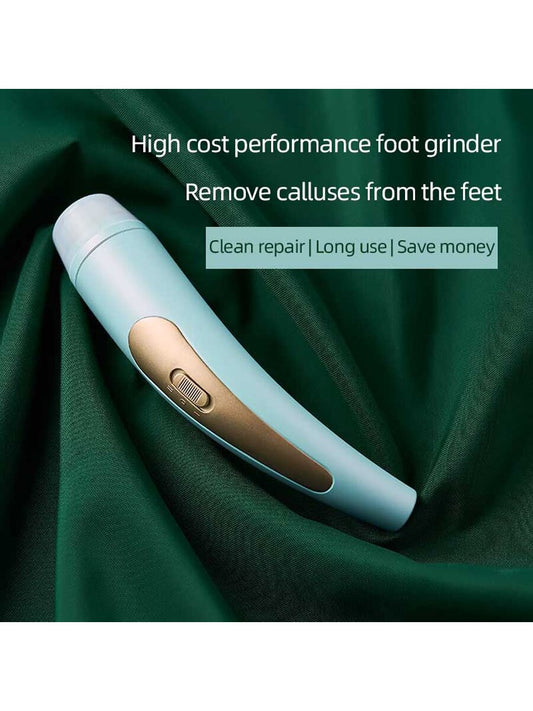 1pc Rechargeable Electric Foot File Pedicure Tool For Grinding Callus, Dead Skin & Nail, C-092, Green, Ideal For Home Use And Foot Care