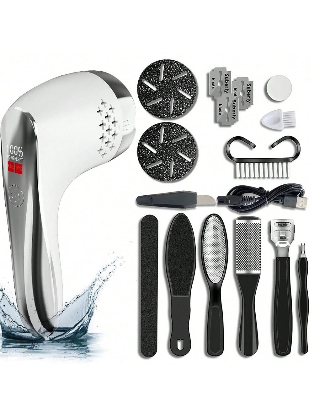 1pc 10-In-1 Electric Foot Grinder With Led Display